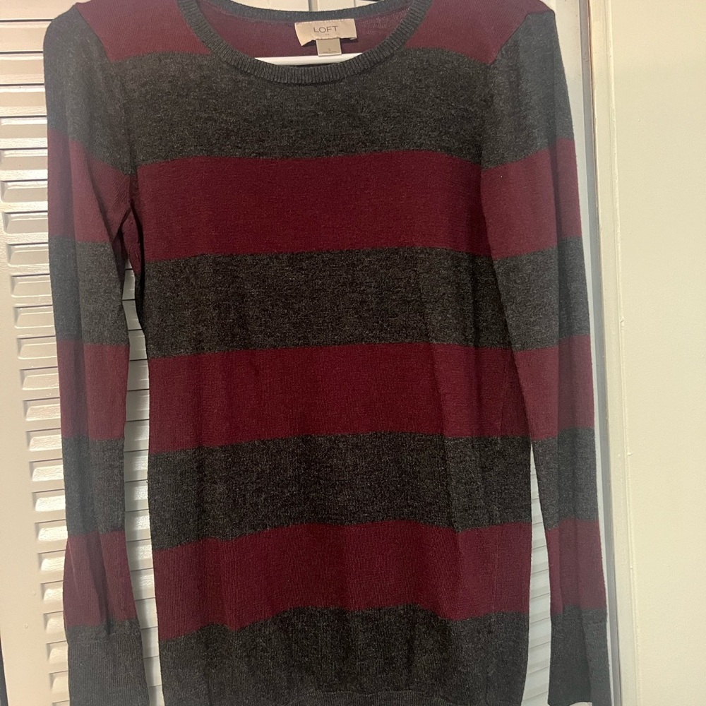 Loft Gray/Purple Sweater